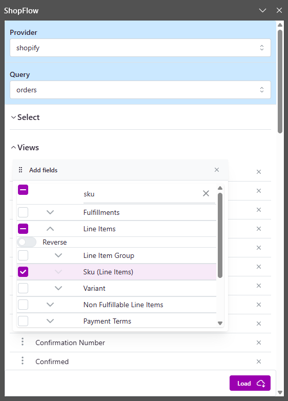 Complex field selection with subqueries