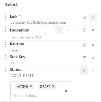 Saved views in ShopFlow